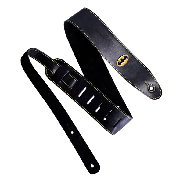 Batman Logo (Metal) Leather Guitar Strap