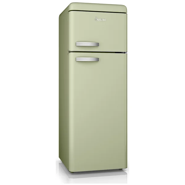 Swan SR11010GN Retro Top Mounted Fridge Freezer - Green