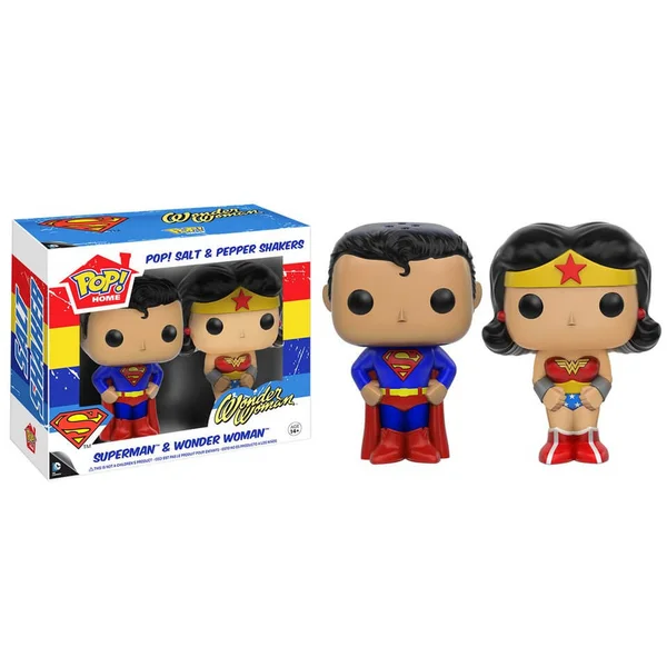 Superman and Wonder Woman Pop! Home Salt and Pepper Shaker Set