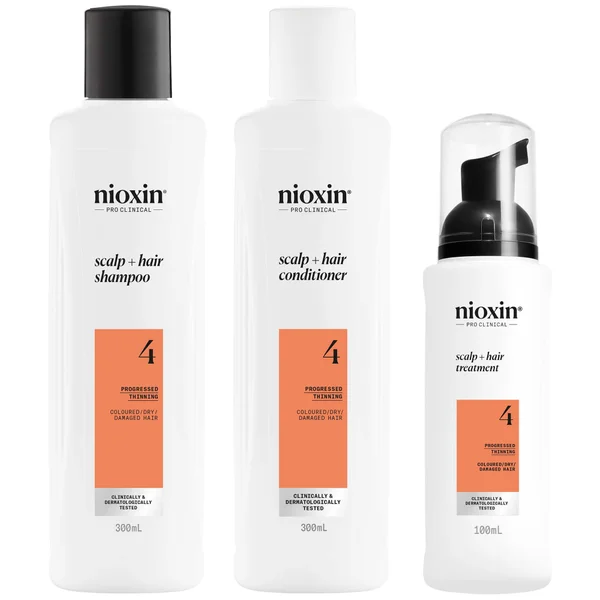 NIOXIN Scalp and Hair Thickening System 4 for Coloured Dry and Damaged Hair with Progressed Thinning Loyalty Kit