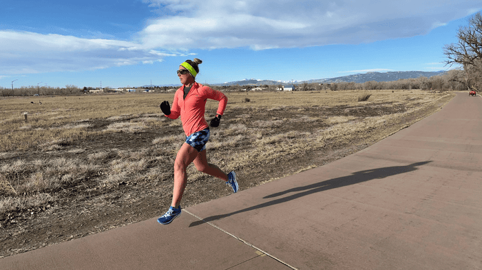 female athlete running