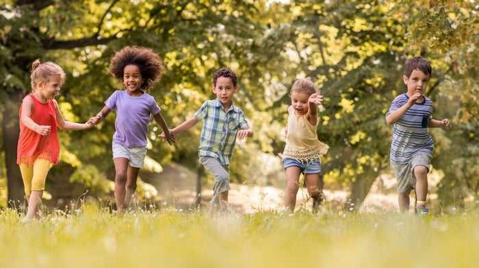 group of healthy, happy children