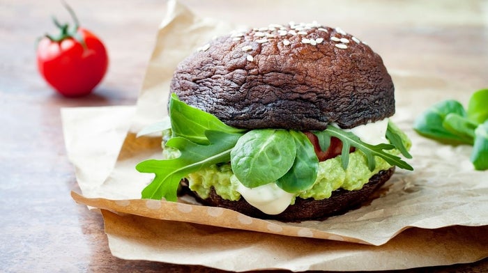 plant-based mushroom burger