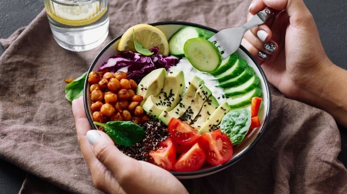 bowl of vegan food