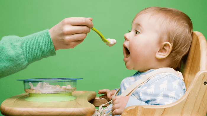 baby eating food