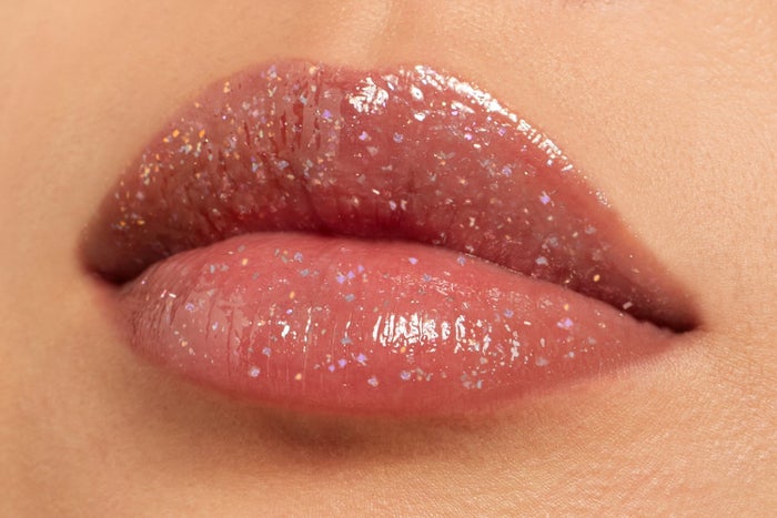 glittery lips