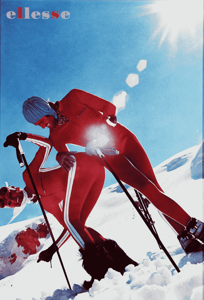 Ski action shot