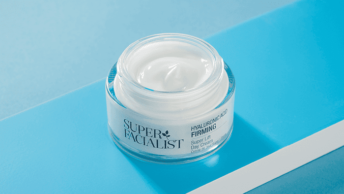 super facialist hyaluronic acid day cream with swatch 