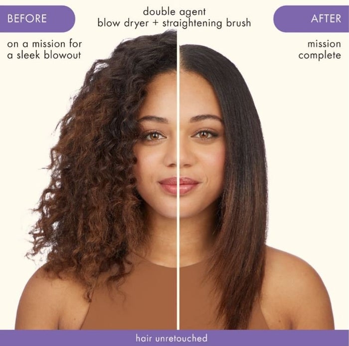 how to blow dry hair straight at home