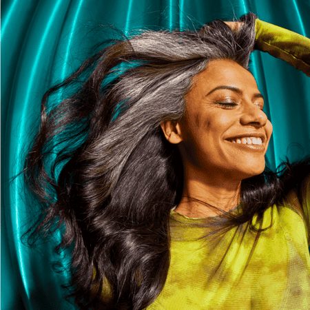Woman with hydrated hair