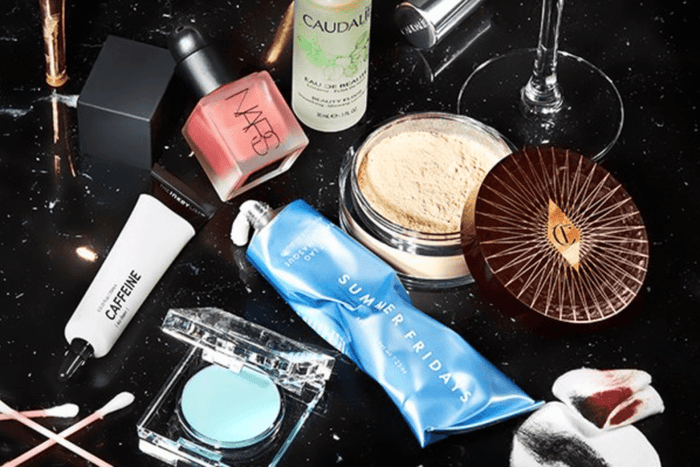 A selection of skin care, make up and wellbeing staples for surviving party season