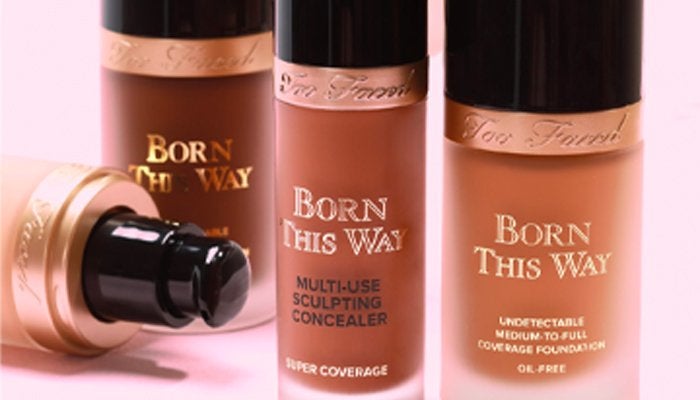 a collection of Born this Way foundations and concealers
