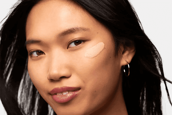asian model with a matte foundation