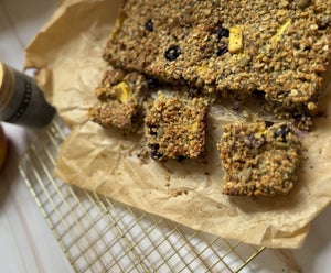 Mango and Blueberry Flapjacks