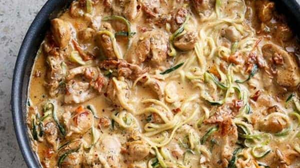 Creamy Sun-Dried Tomato Chicken Zoodles