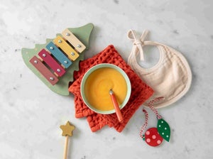 La Pappa della vigilia con crema ai cereali, brodo, spigola e verdure