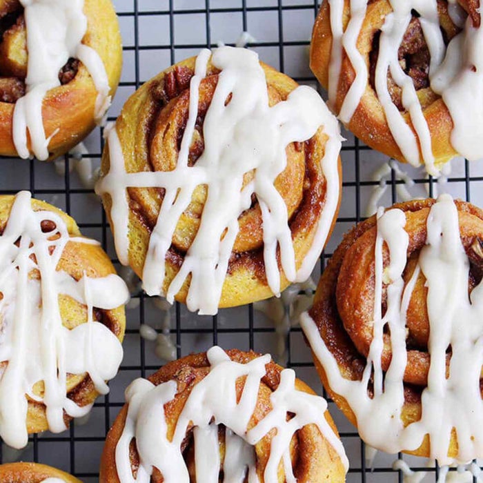 Pumpkin spiced cinnamon buns 