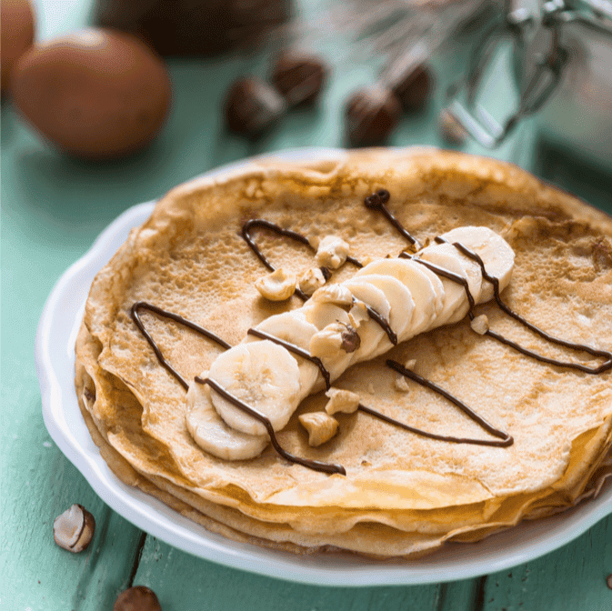 leckere Crepes mit Banane