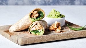 Vollkorn Wraps mit Avocado und Hühnchen