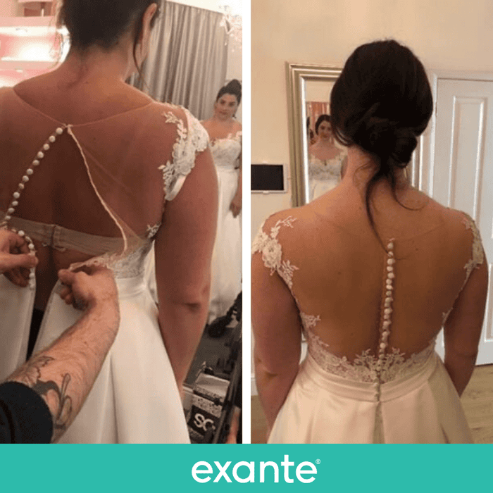 Danielle was a size 10 after her wedding dress diet