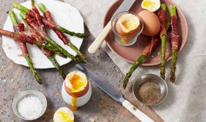 Parma Ham Wrapped Asparagus with Dippy Eggs Recipe