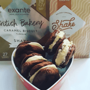 exante Caramel Biscuit Ice Cream Sandwiches