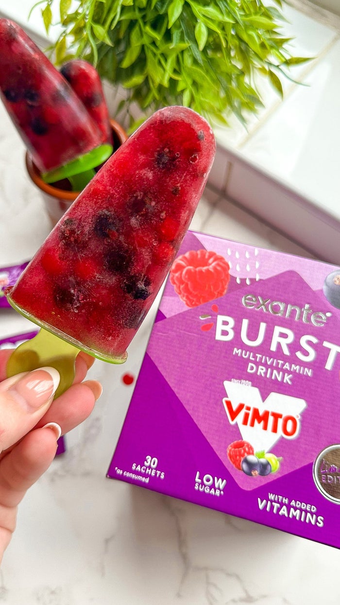 exante burst Vimto ice lollies