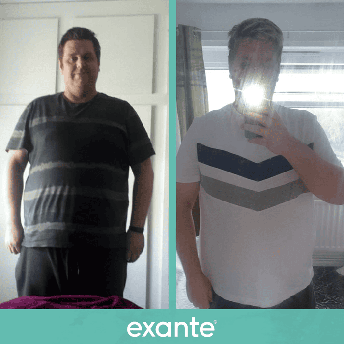 John has lost weight using the exante 800 plan