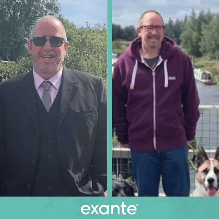 Allan has lost weight using the exante 800 plan.