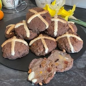 healthy hot cross buns