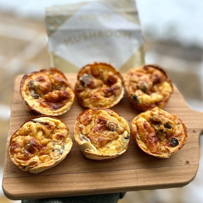 exante mushroom soup mini quiches