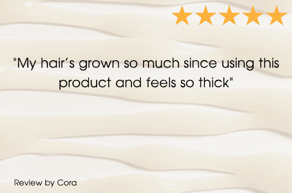 A 5 star review from Kathryn for the Grow Gorgeous Intense Range with text