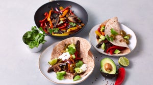 15 minutters vegansk opskrift | Portobello fajitas med guacemole