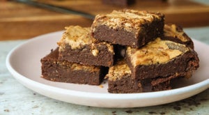 Peanut butter banan brownies