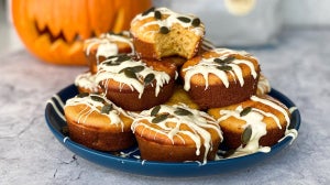 Halloween Protein Græskarmuffins