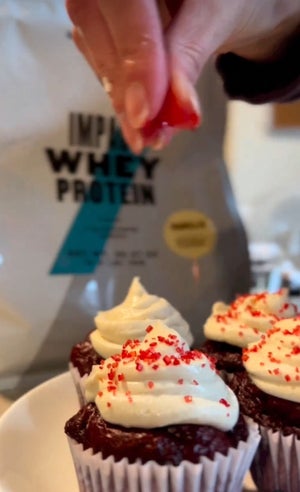 Red Velvet Protein Cupcakes