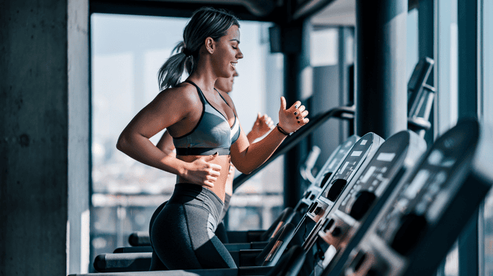 running on the treadmill
