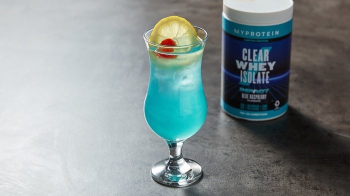 Clear Whey Isolate Blue Raspberry Mocktail