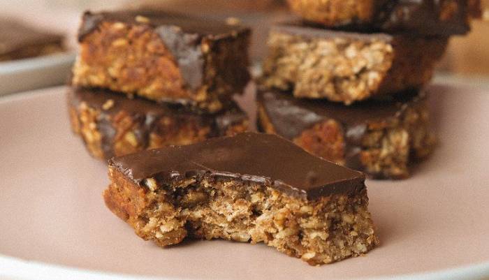 Super einfache Erdnussbutter Flapjacks