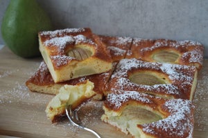 Herbstlicher Birnenkuchen vom Blech