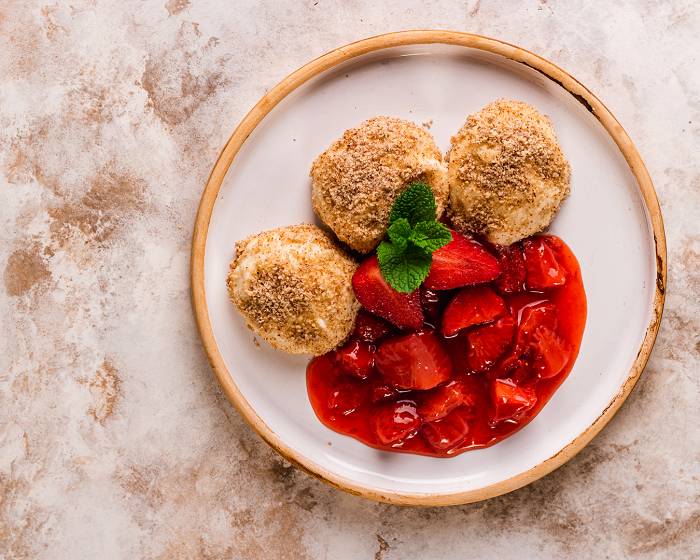 Proteinreiche Topfenknödel