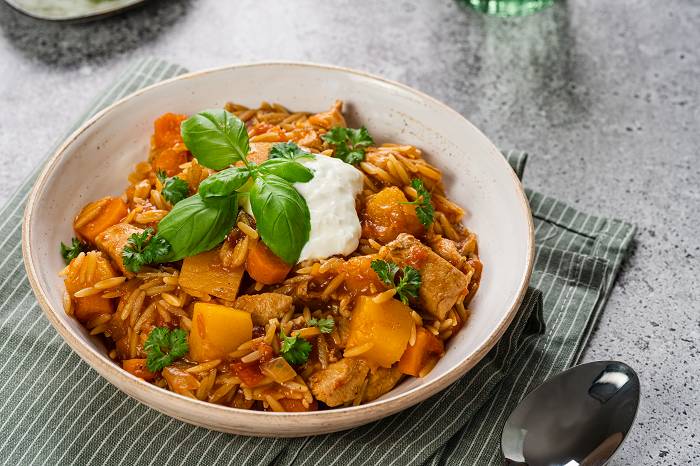 Hähnchen Eintopf mit Nudelreis | Meal Prep