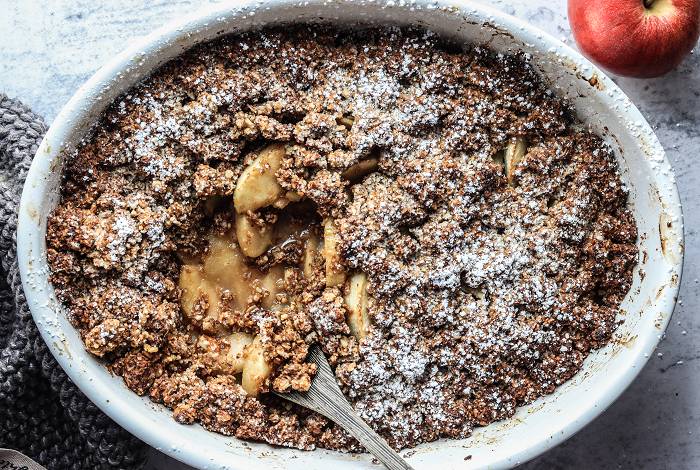 Veganer Apfel Crumble | Dessert Rezept