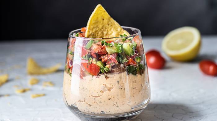 Bruschetta Protein Bohnen Dip