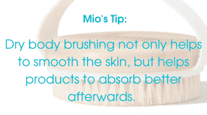 dry body brushing tip