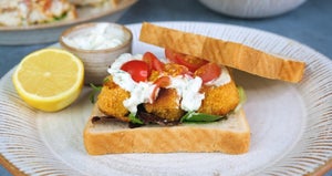 Homemade Fish Finger Sandwich