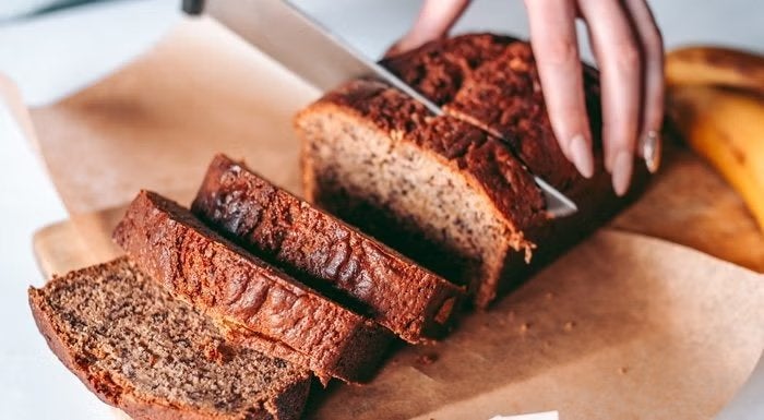 Pan de plátano proteico