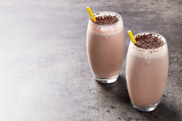 Batido de chocolate y plátano con the gainer