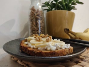 Bananen Hüttekäse Toast