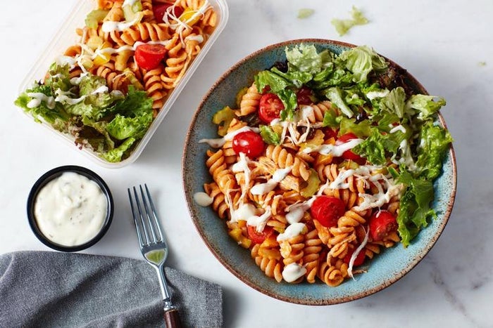 buffalo chicken pasta salad